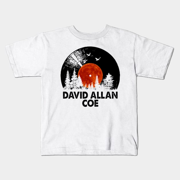 David Name Record Music Forest Gift Kids T-Shirt by Mountain River Landscape